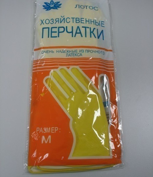 Лотус перчатки резиновые хозяйственные